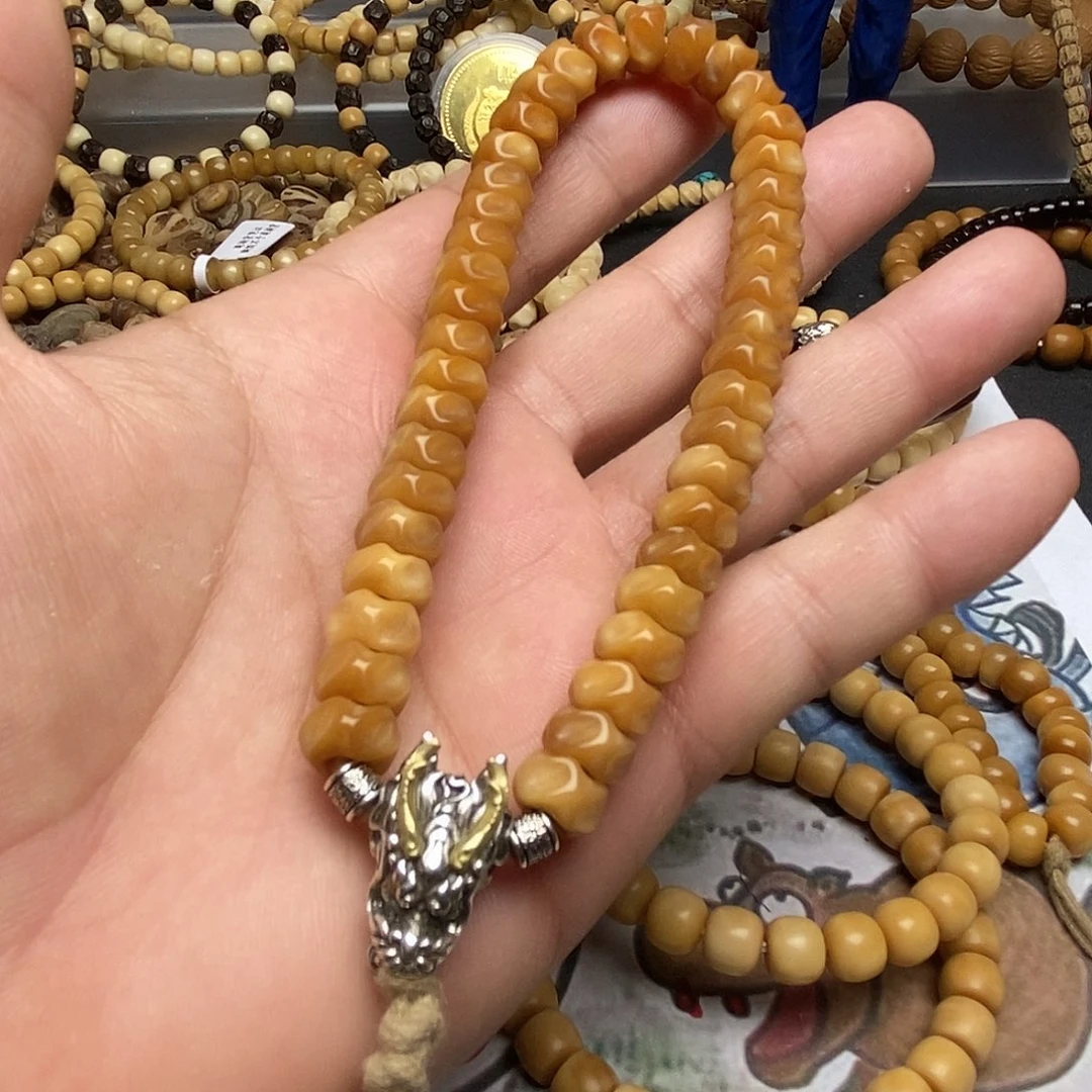 菩提根/象牙果手串龙脊菩提龙骨手持玉化料毕业级