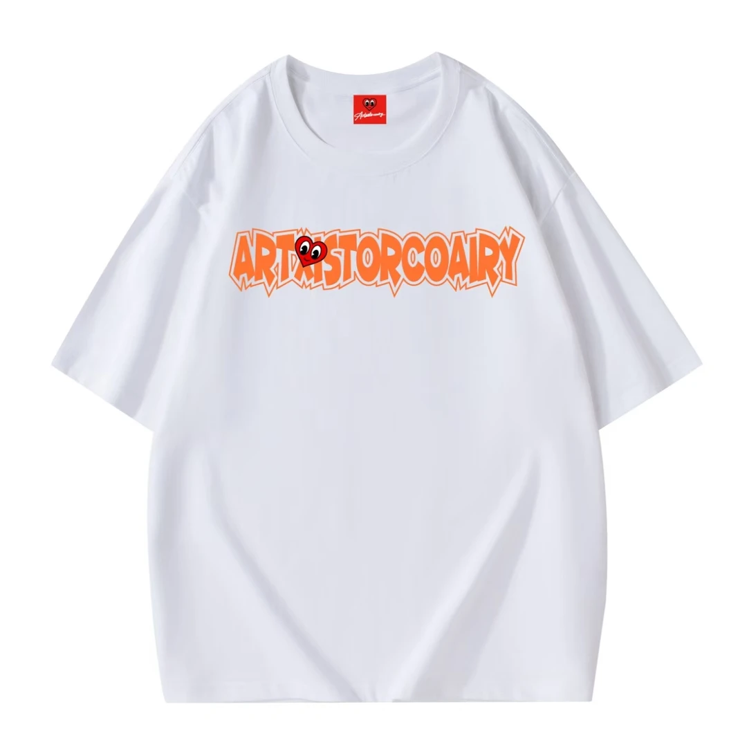 【OY】ART桃心字母百搭休闲短T（777）