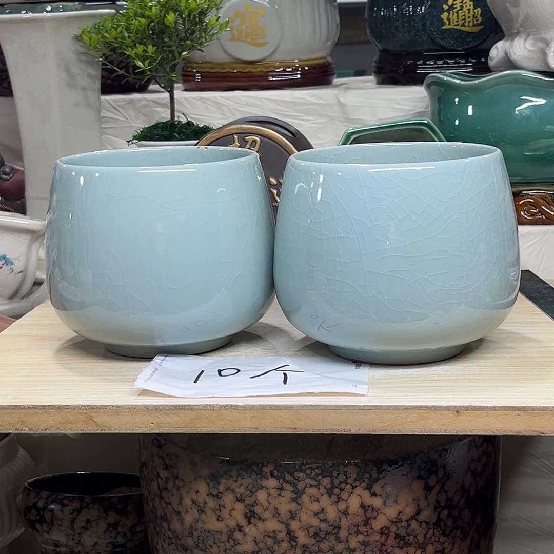 陶瓷绿植多肉微瑕花盆口径12*12打孔