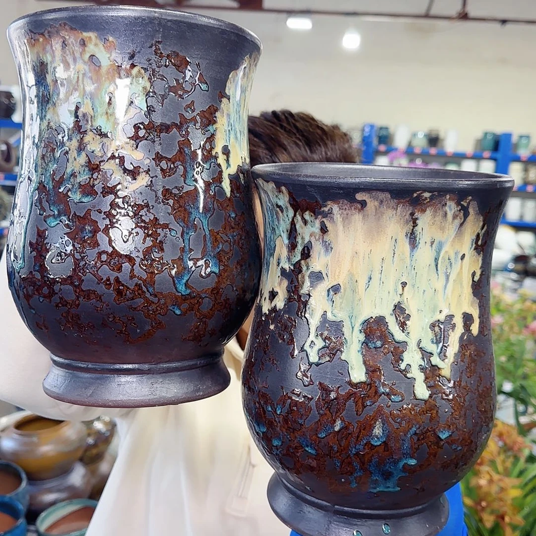 紫砂花盆高25口17