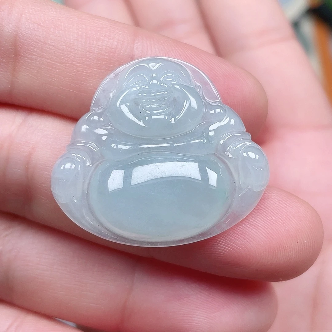 翡翠未镶嵌颈饰佛公