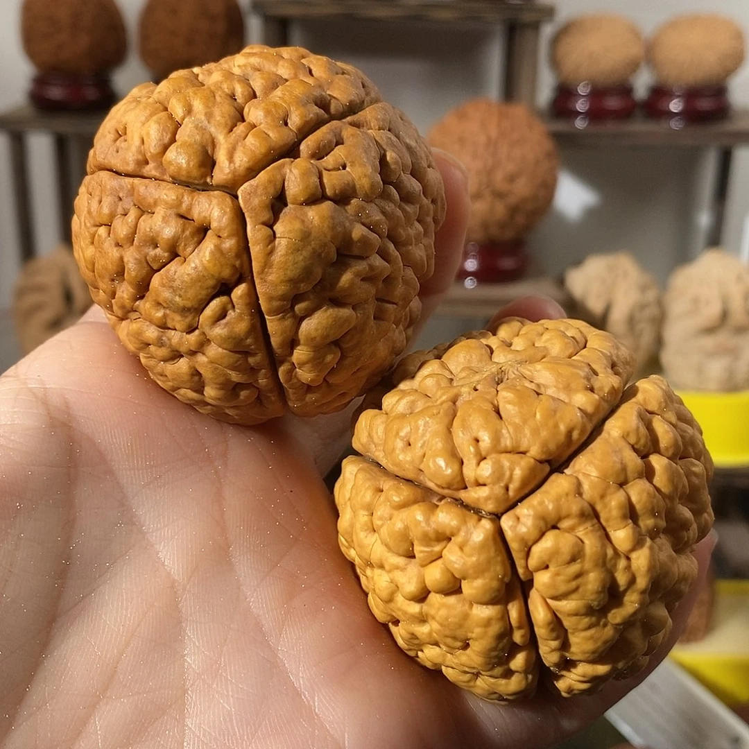 吊坠文玩核桃三瓣脑纹金刚练手色差5260