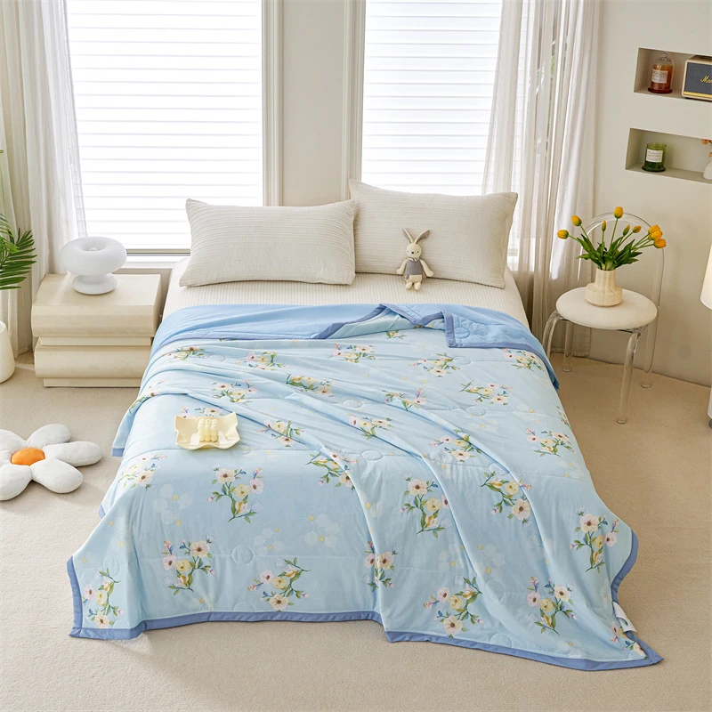 网红爆款凉感丝冰淇淋轻奢风冰丝凉感空调被夏凉被单人被双人被