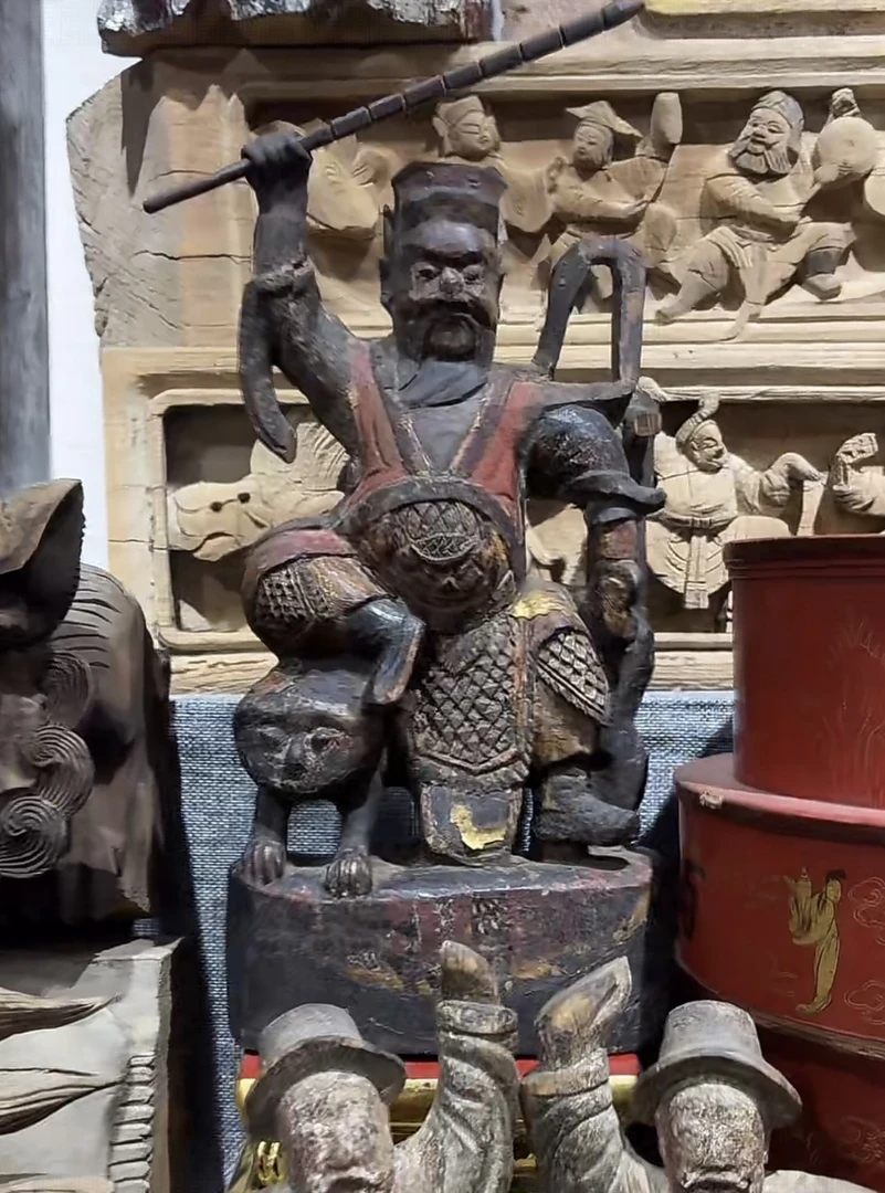 老木雕赵公明一尊