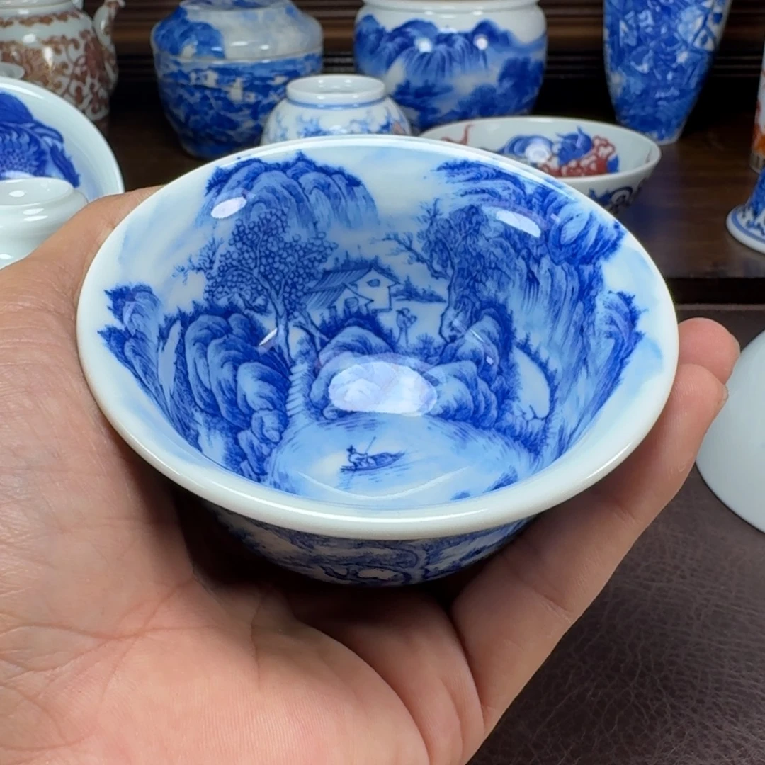 M***n瓷片当代景德镇陶瓷手绘茶具