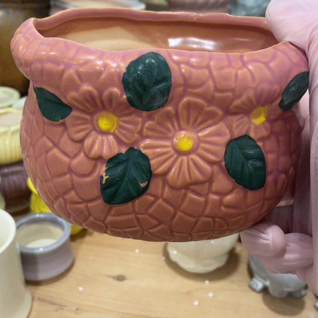 红陶高温陶瓷花盆