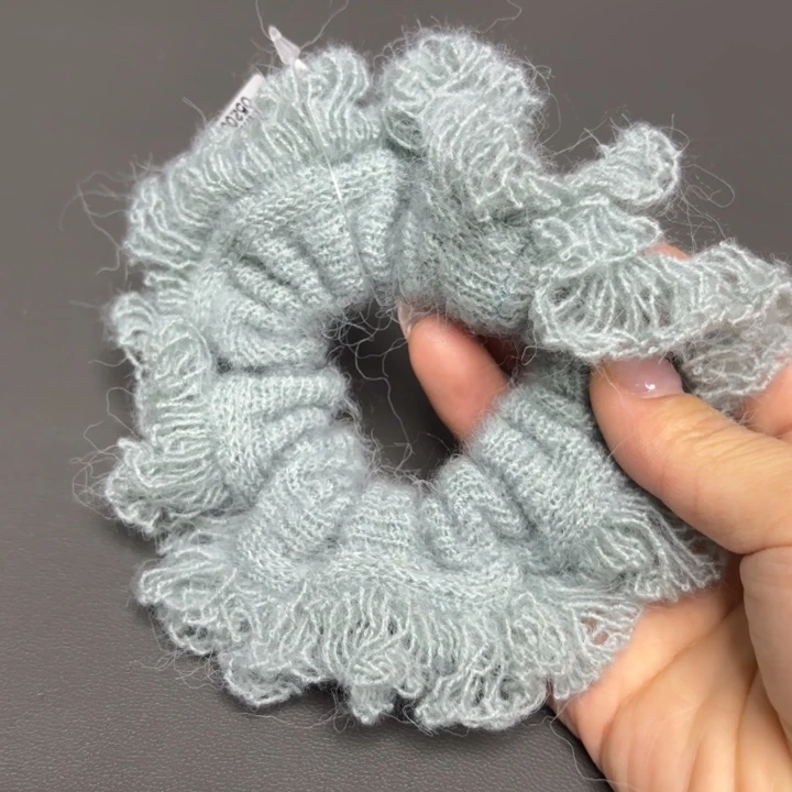 皮质铁合金毛线小发圈