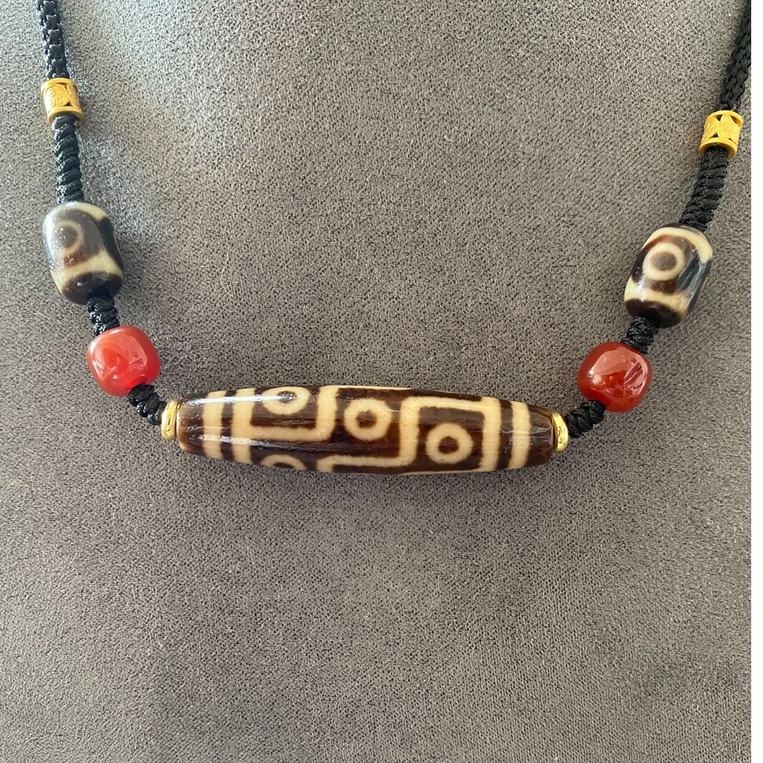 【一品臻宝】藏区回流老珠宝九眼设计款玛瑙古珠男女同款