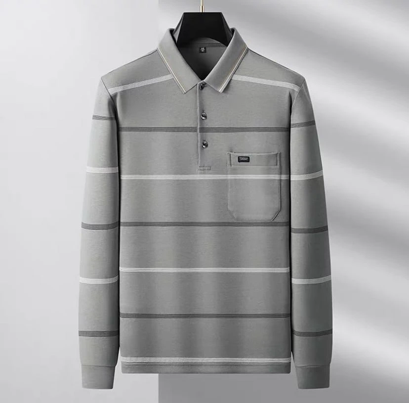 长袖主播报了名字的拍,备注编码，2商务休闲爸爸装POLO衫中老年