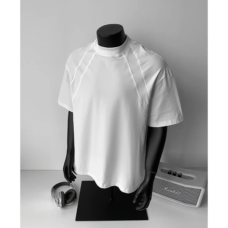 夏季速干冰感短袖T恤男ins青少年潮牌重磅高街设计高级感穿搭半袖