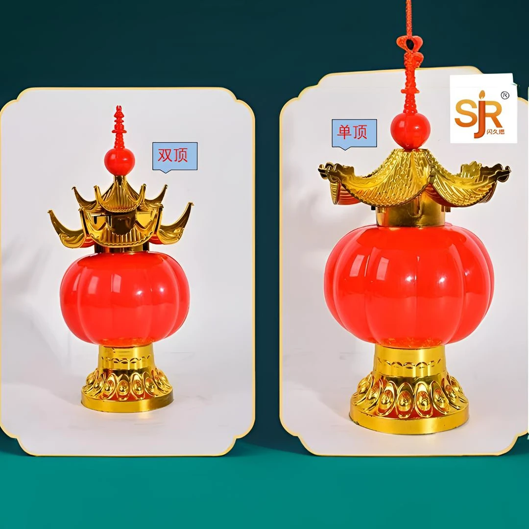 单双顶祈福中式电子蜡烛灯笼