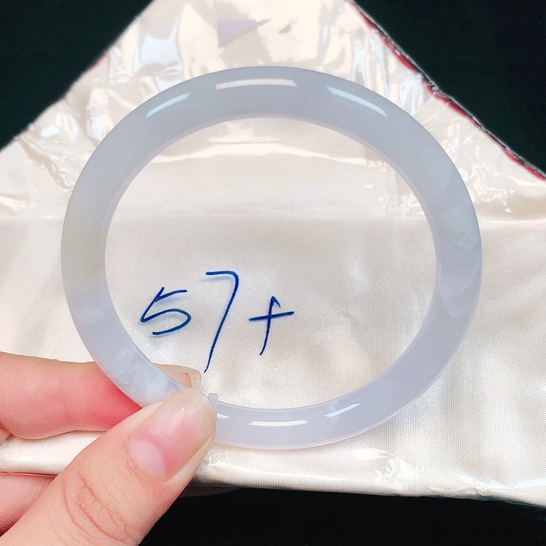 翡翠未镶嵌手镯（圆镯）美人条57.9