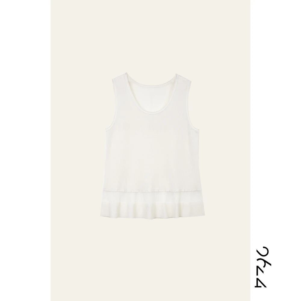 【线·面】100莱赛尔漏针流苏超减龄！垂爽清凉女装背心3521