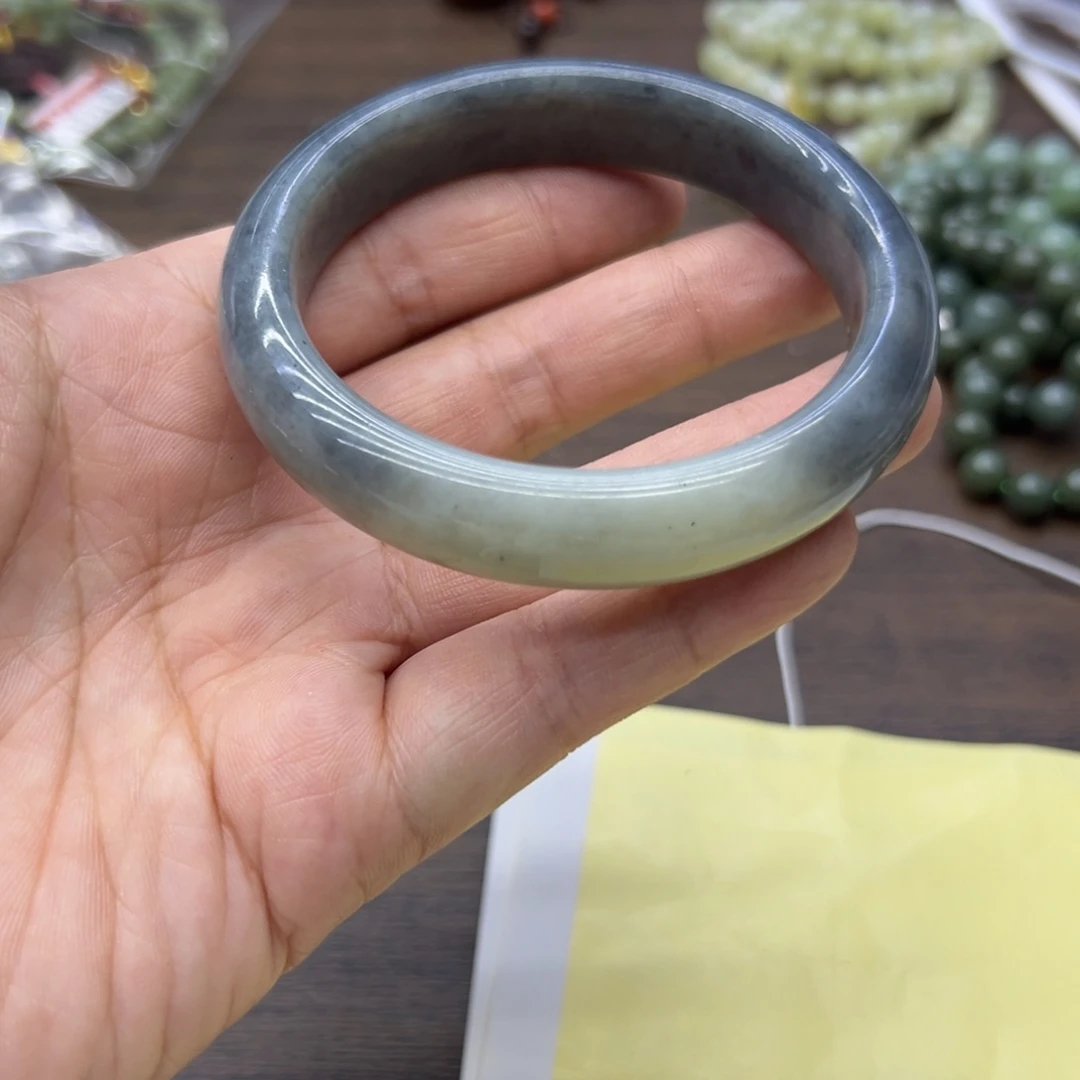 和田玉未镶嵌手镯59.8圈围36