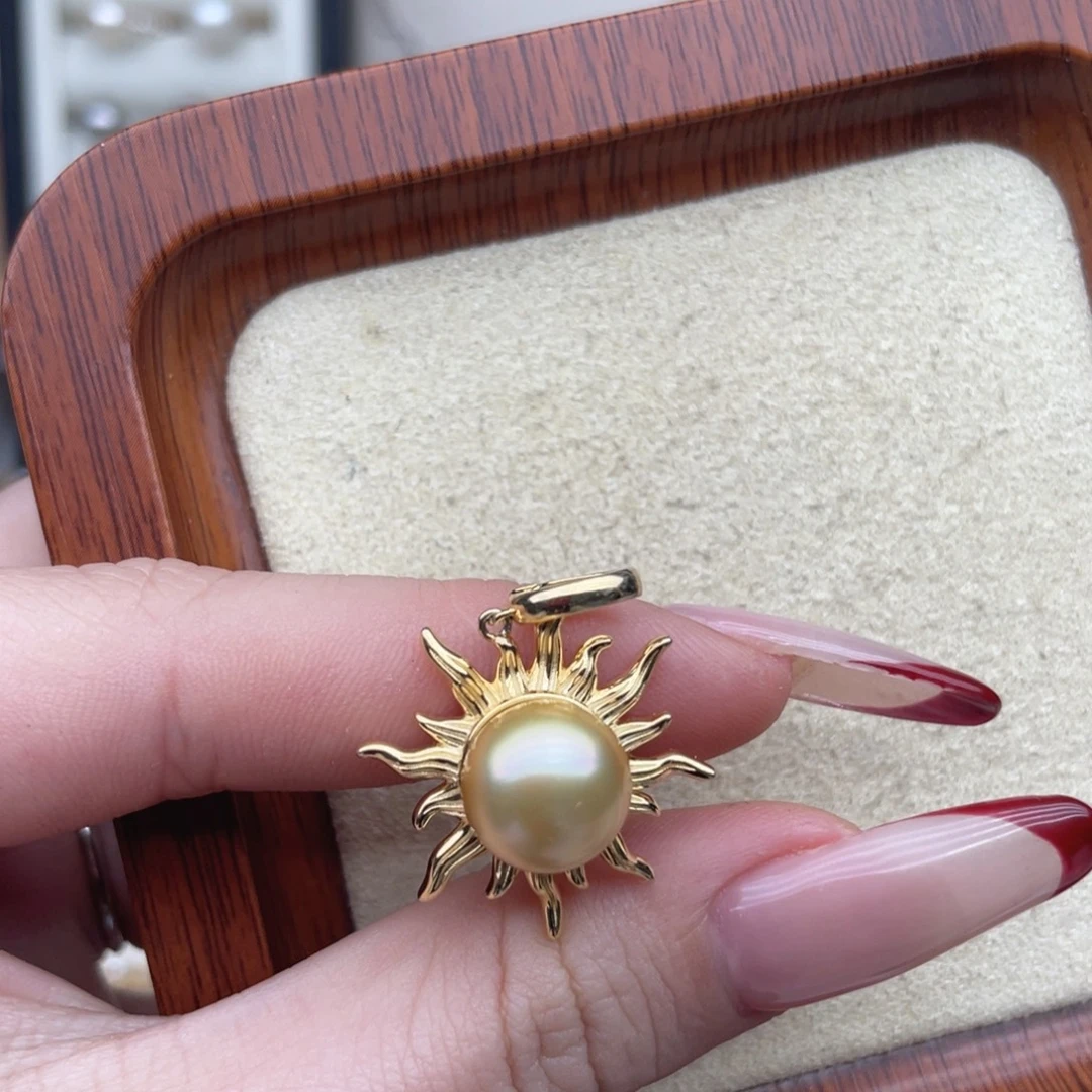 海水珍珠银S925镶嵌颈饰E85