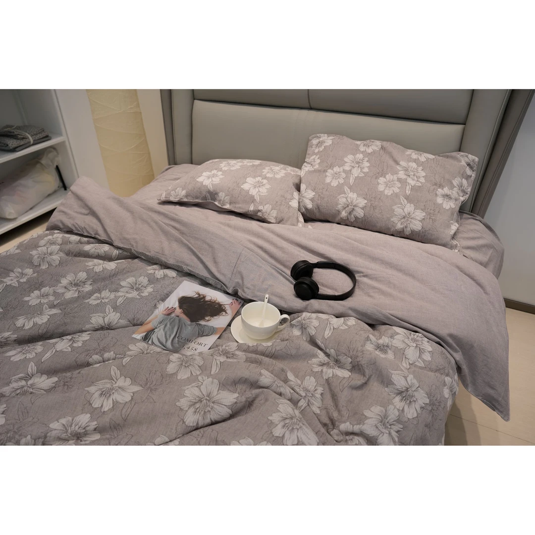 【花开声音-双人被】纯棉简约舒适提花轻奢系列床品