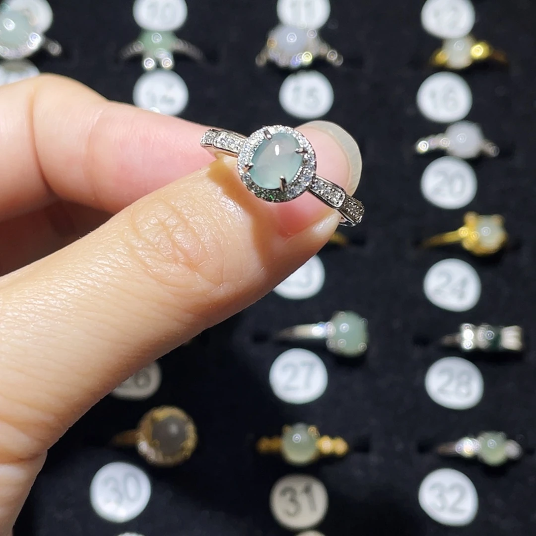 翡翠未镶嵌戒指戒指