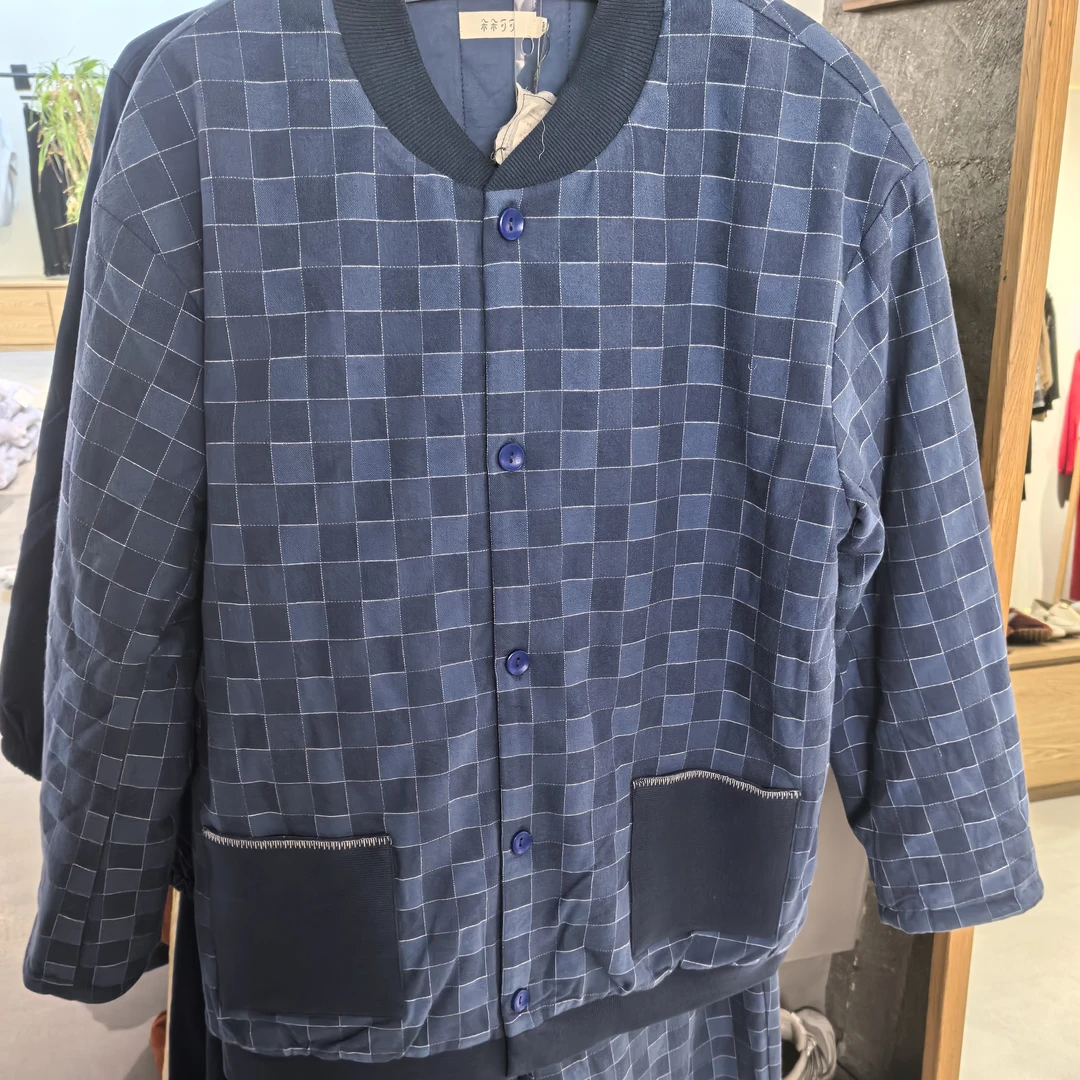 男士秋冬加棉家居服