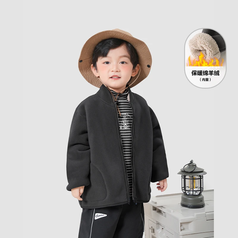 X4677男童奥粒绒外套冬装冬款婴儿童装宝宝小童上衣外套潮