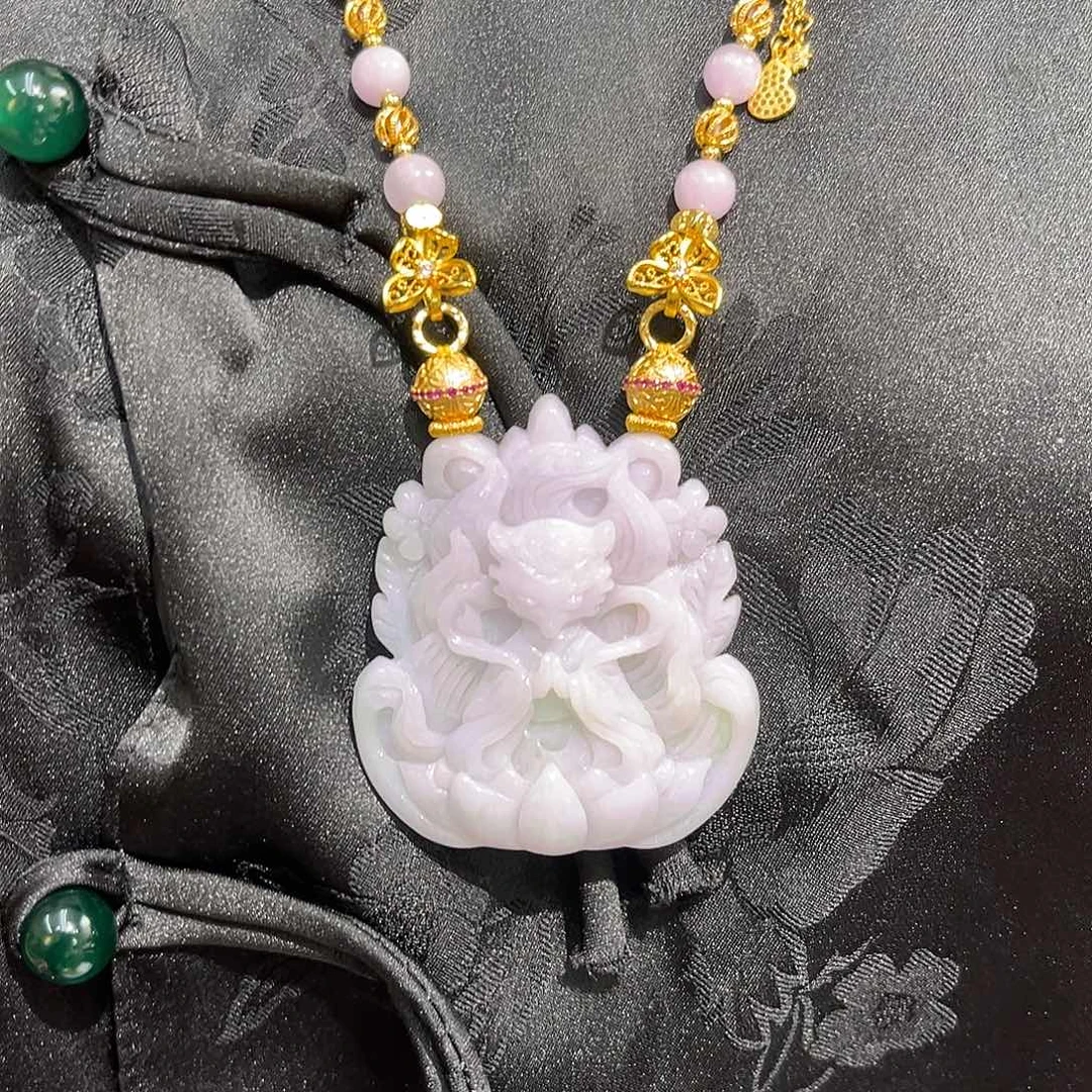 翡翠合金吊坠(赠链)国风