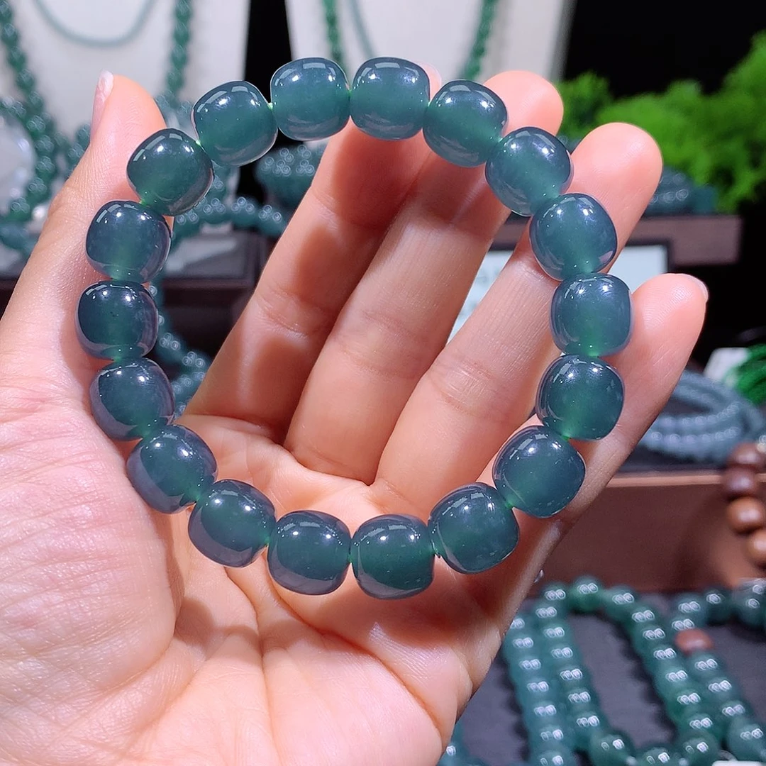 鸿***头翡翠未镶嵌手链天然a货翡翠手串