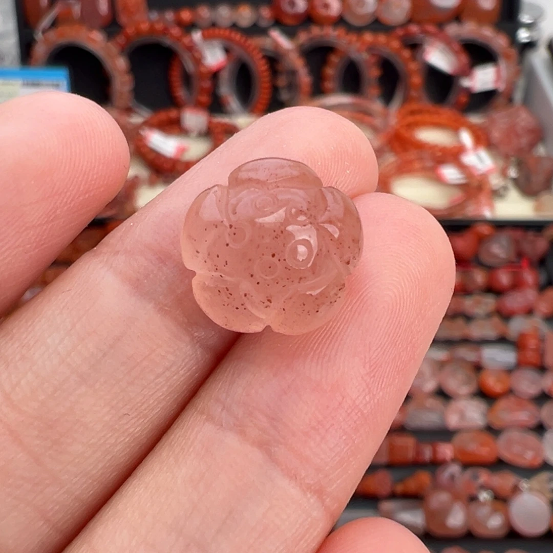 南红玛瑙未镶嵌颈饰冰粉满天星莲花籽