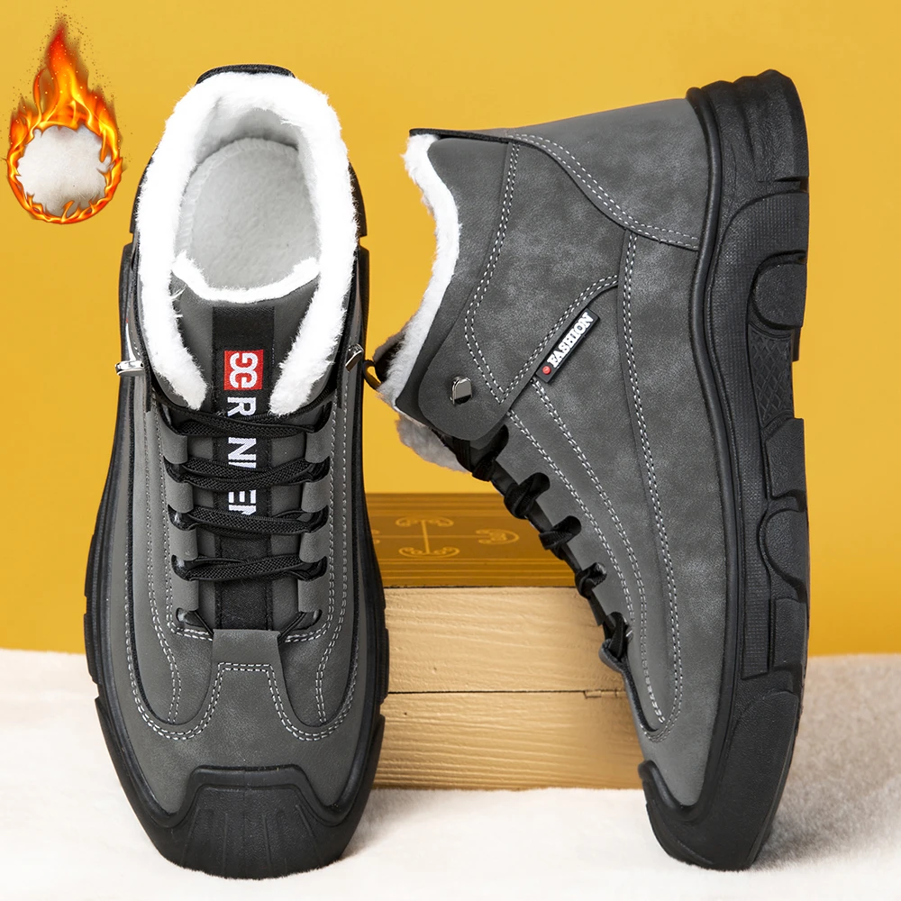 2024新款爆款百搭时尚防滑耐磨加绒加厚男士棉鞋