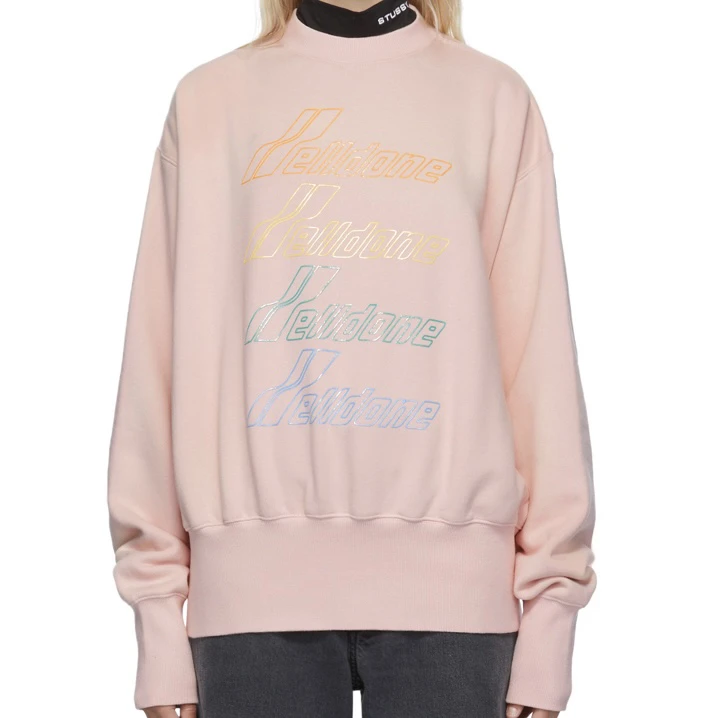 99新 WE11 DONE 2092/扎染字母圆领长袖卫衣/S码