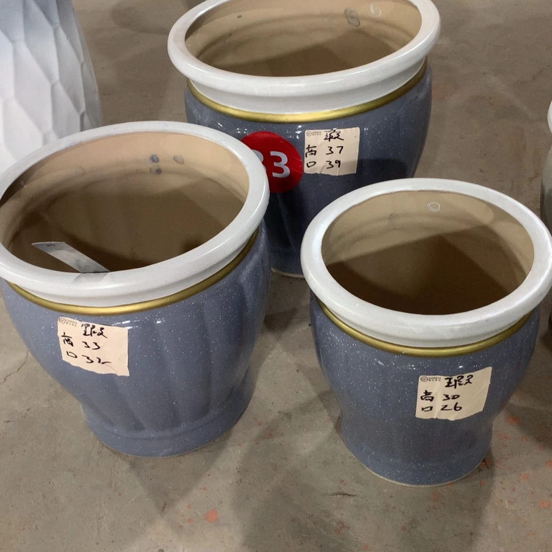 微瑕高温陶瓷花盆