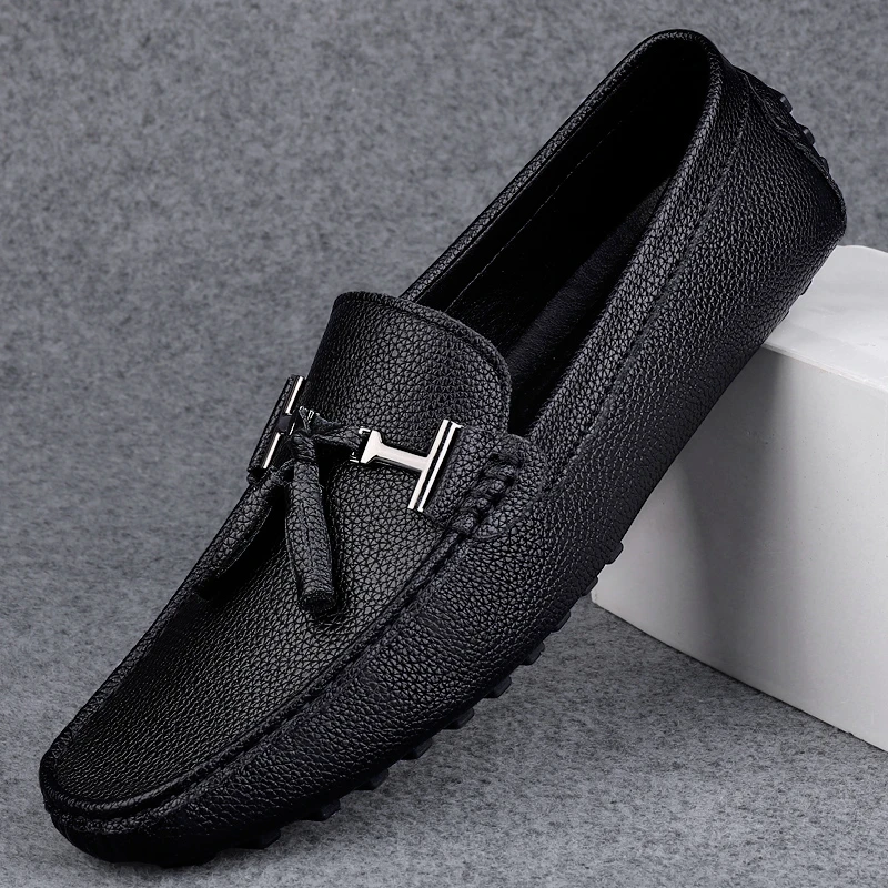 豆豆鞋时尚低帮软底牛皮男鞋懒人鞋2025夏季新款潮鞋休闲软底软面