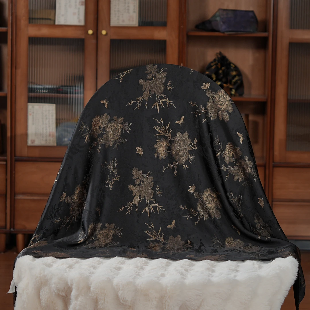 【D150-156疏影】140*140重缎老料香云高货重磅国风提花高端丝巾