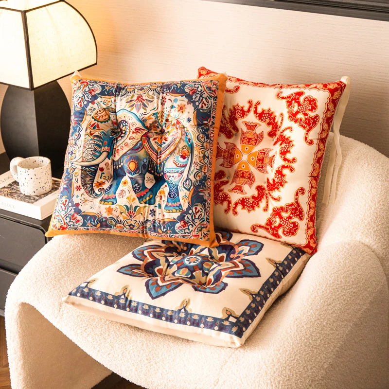 秋冬毛绒加厚椅子绑带保暖冬季学生座垫办公室久坐凳子餐椅地垫子