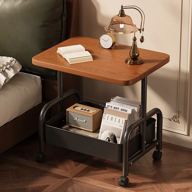 抢【包邮】茶几客厅沙发创意小推车带轮子茶桌家用卧室置物架小桌子