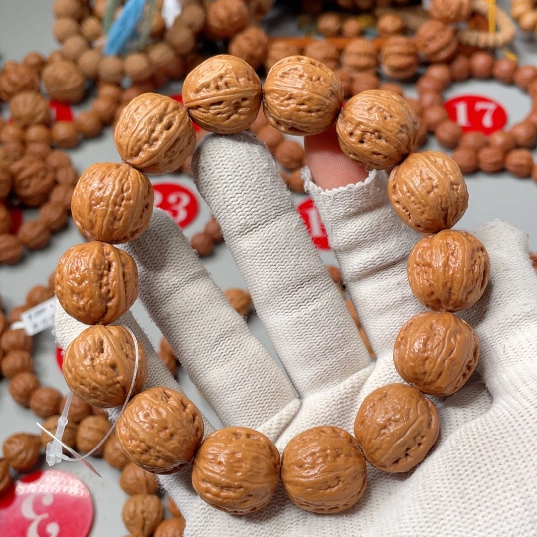 文玩核桃手串水晶皮龙蛋18.5mm