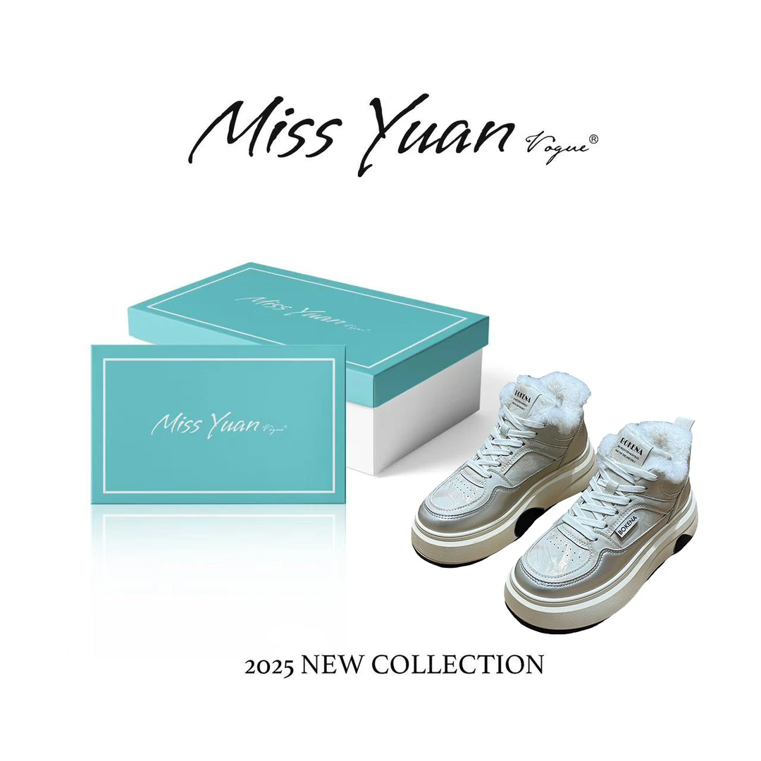 M.Y媛总设计师定制款 2025冬季新款松糕厚底加绒休闲鞋女Y1220