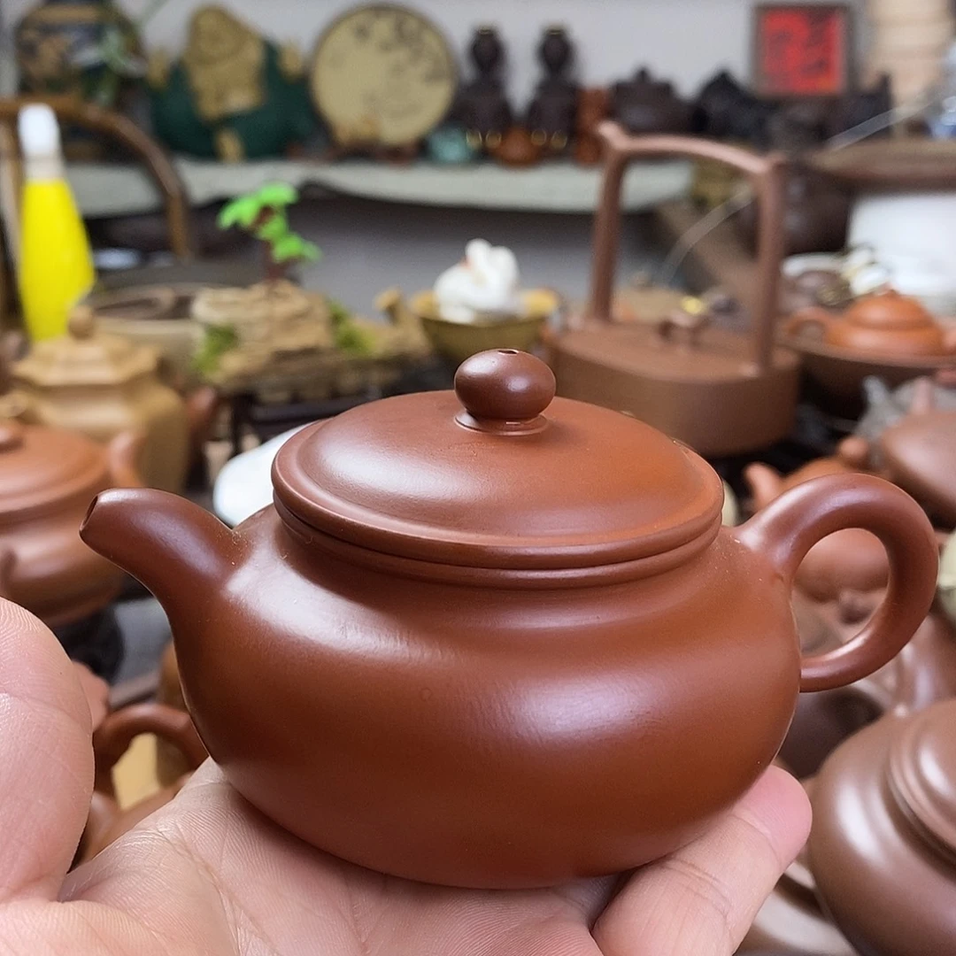 小***G茶壶朱泥原矿紫砂