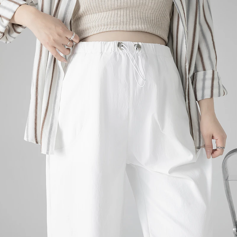 孕妇宽松大码直筒长裤春夏怀孕期外穿无托腹可调产后可穿卜萝裤子