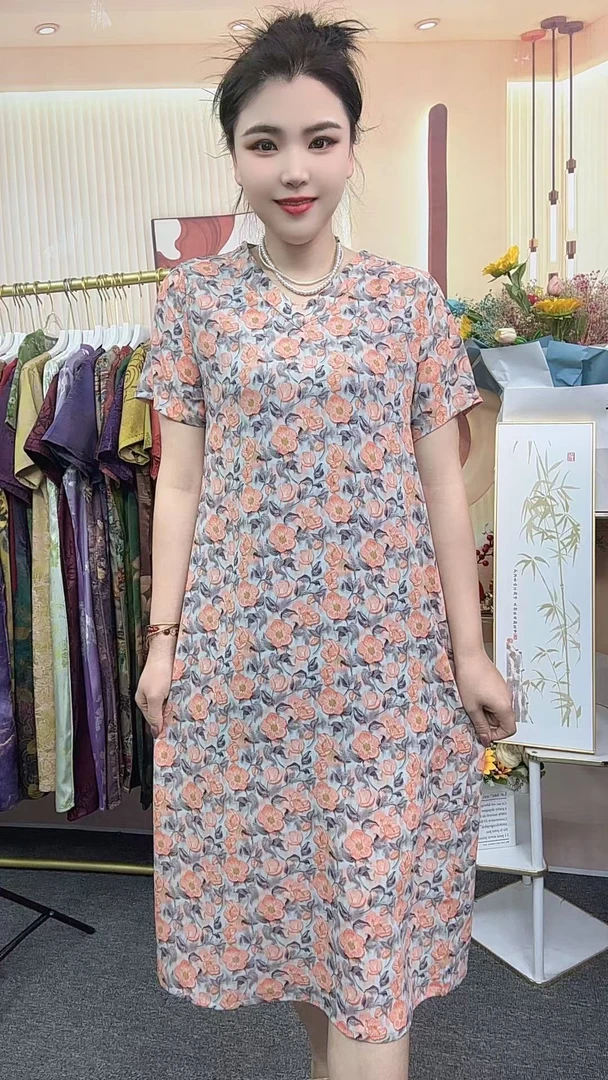 【牵牛花】2023夏季新款时尚气质显瘦百搭连衣裙