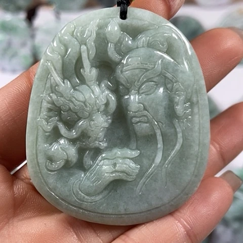 翡翠颈饰未镶嵌关二爷福利