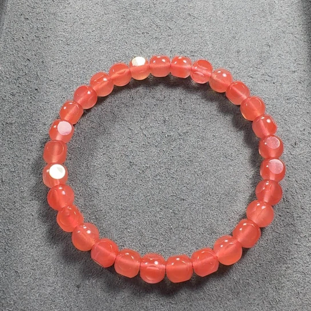 南红玛瑙未镶嵌手串尺寸6.3