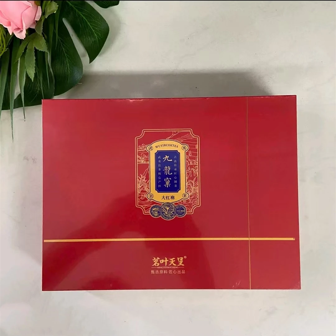 茗叶天呈九龙窠大红袍51克6泡福建武夷山岩茶大红袍礼盒装礼袋
