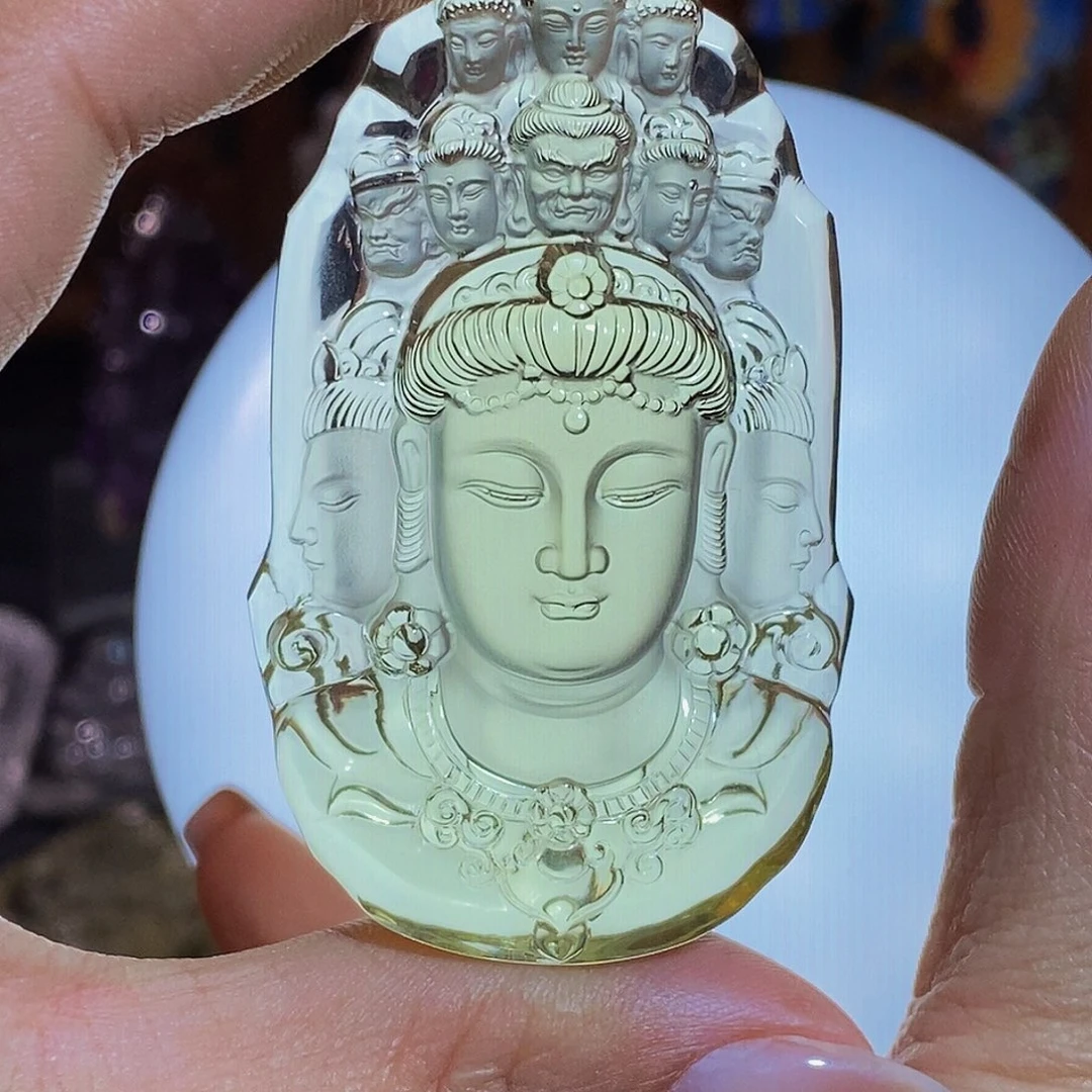 黑***白水晶颈饰未镶嵌吊坠