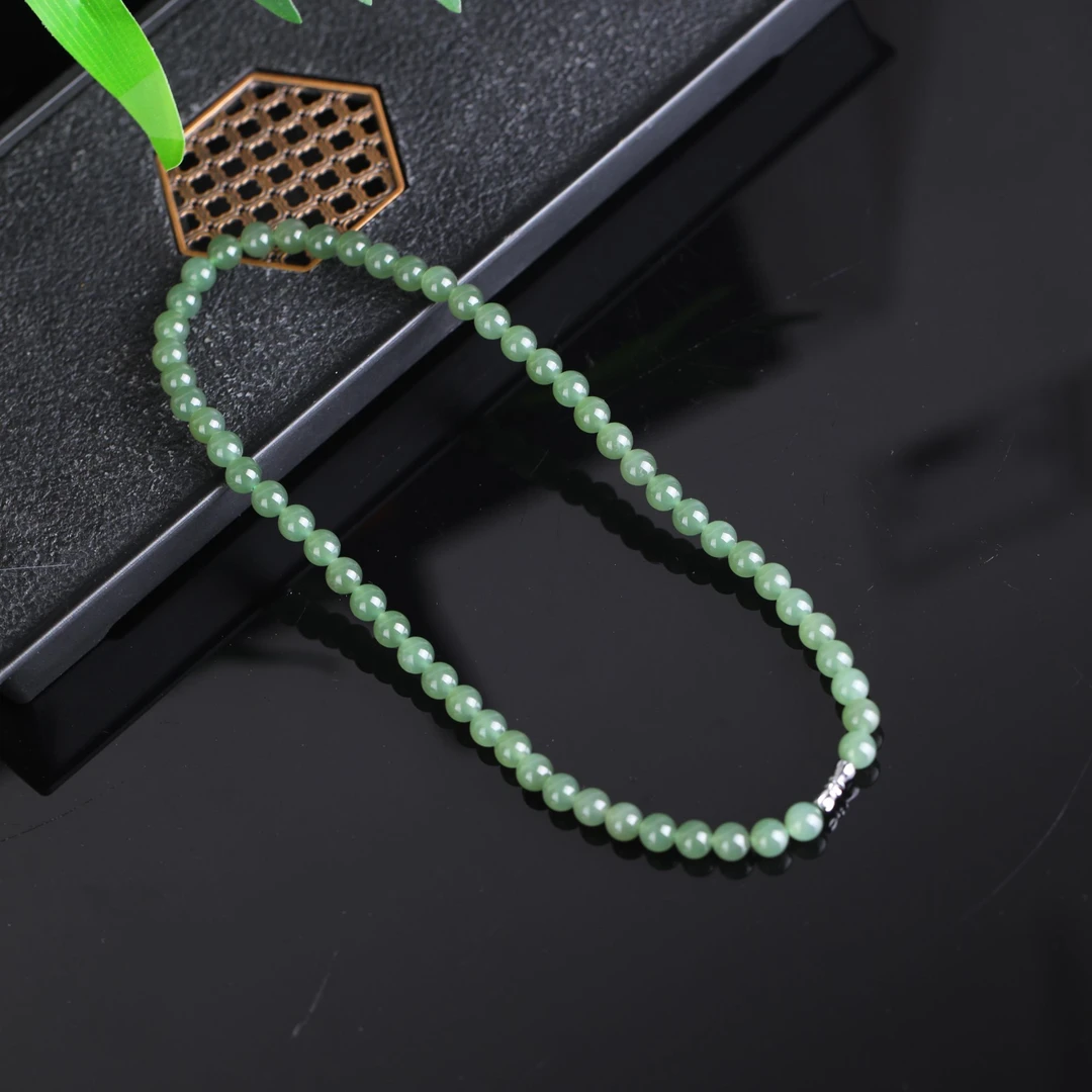 【星光村小飞KC15】和田玉 晴水妈妈链 高冰起荧光