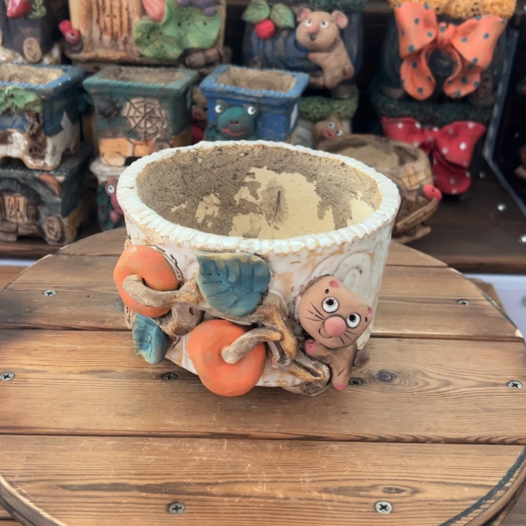 红陶嘻哈多肉花盆