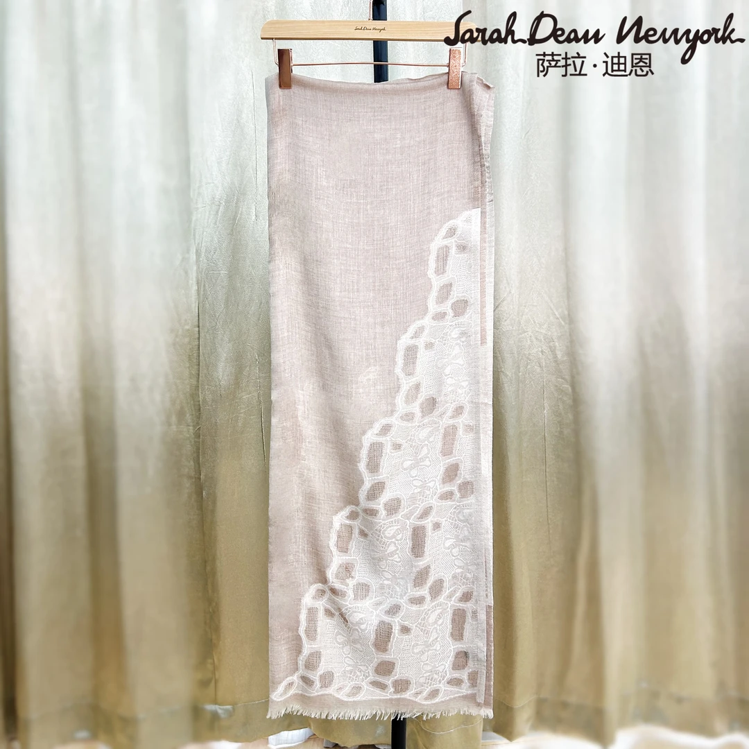 【萨拉迪恩】羊毛真丝围巾气质百搭时尚