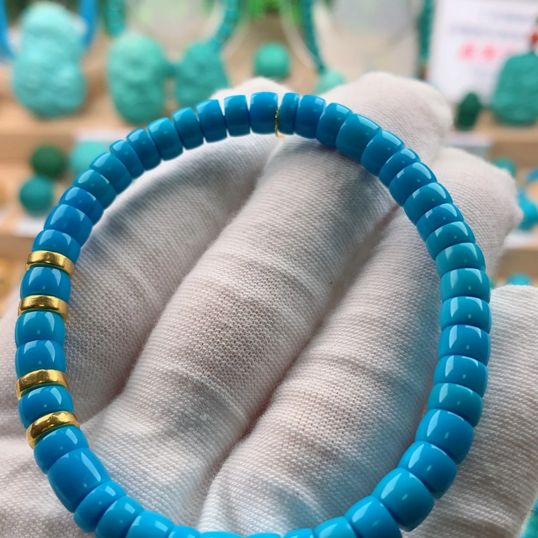 绿松石18K金镶嵌配饰