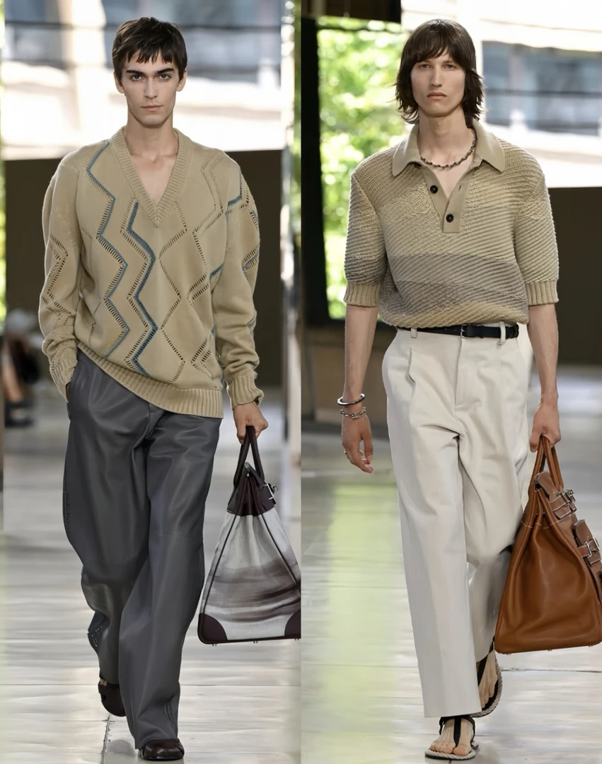 【43号链接】2025年秋冬高端针织提花男士轻奢外套7039