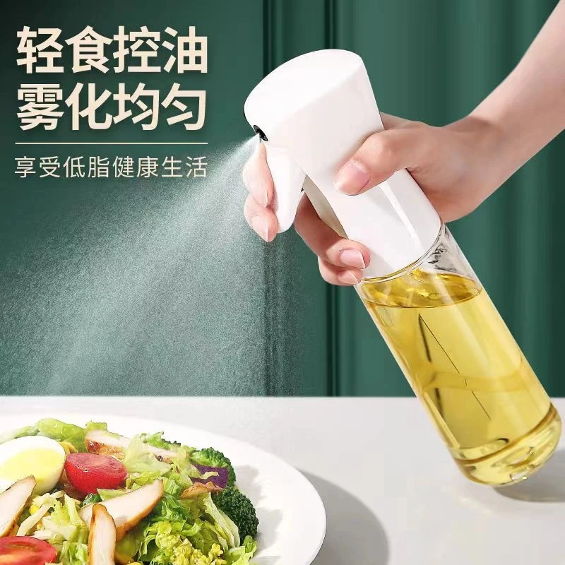按压式雾化喷油瓶家用厨房食用油喷油壶玻璃油壶烧烤空气炸锅喷壶