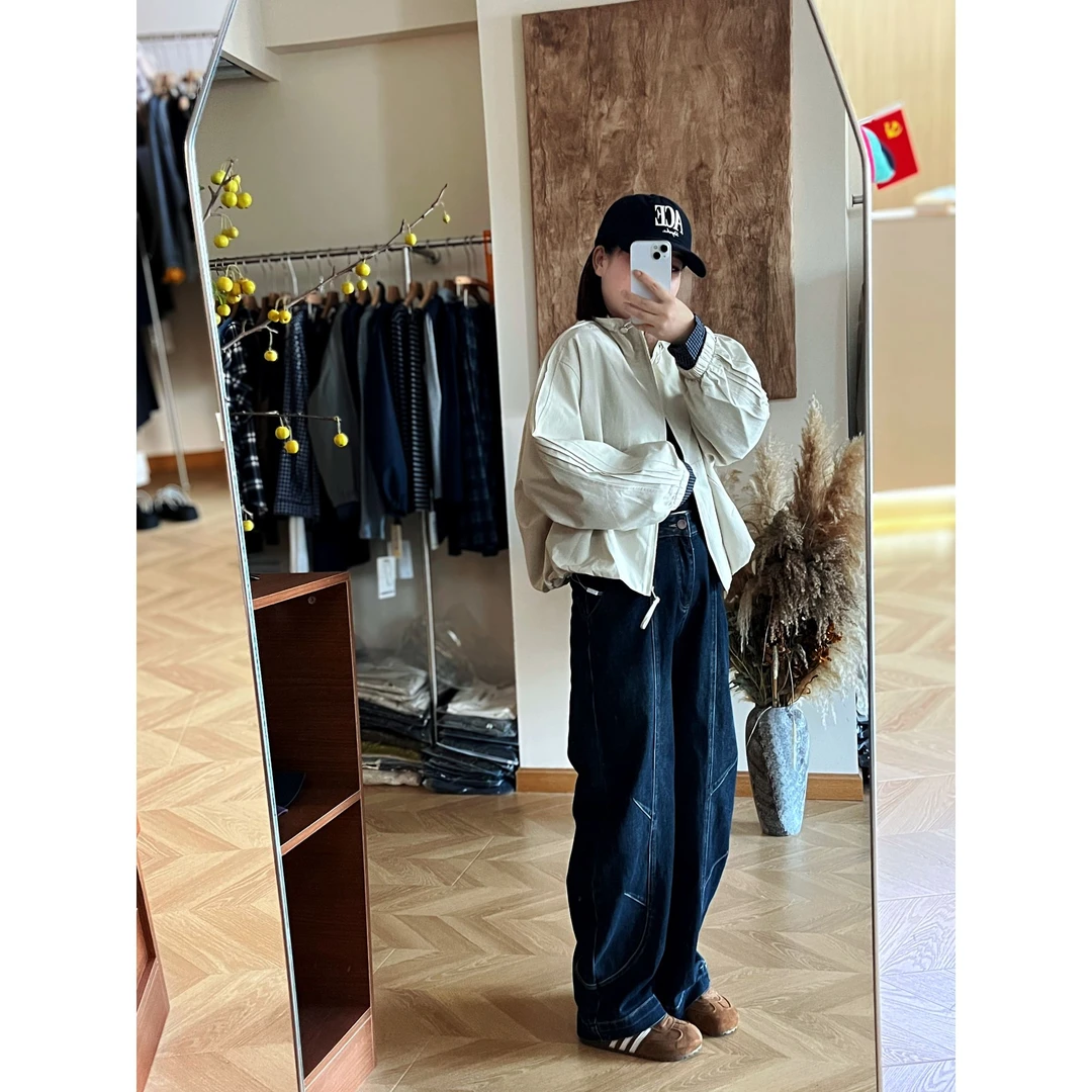 【蜜蜜家】常规风立领短款女秋季短外套上衣秋季休闲25832