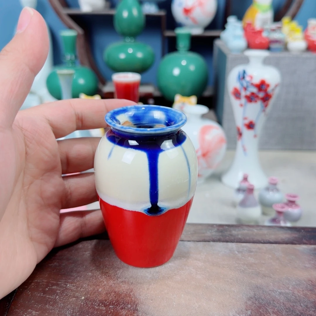 陶瓷手工小花器摆件
